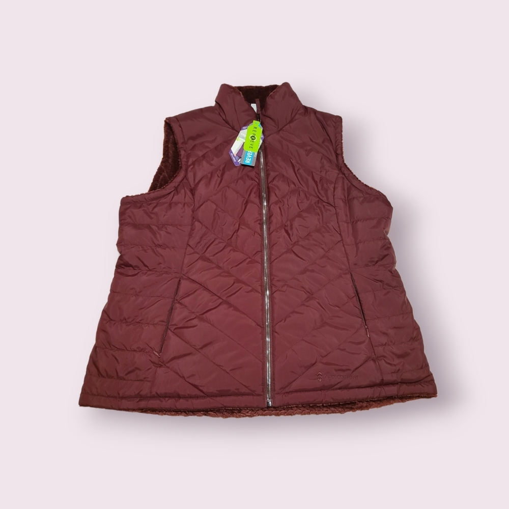 Womens xxl free country reversible vest , brick red - Picture 6 of 10